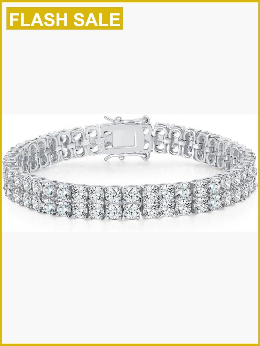 Tennis Bracelet 18K Gold Plated CZ 3mm 6-8 Inch Adjustable